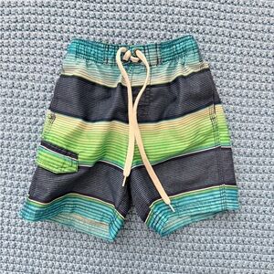 Y2K Striped Kids Swim Shorts